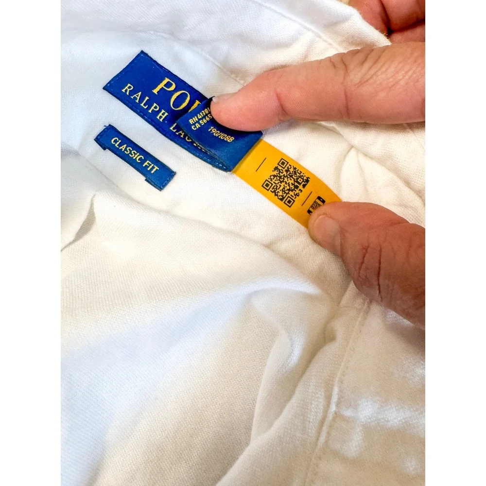 Polo Ralph Lauren Classic Fit Oxford Shirt White Button Down Men's XXL